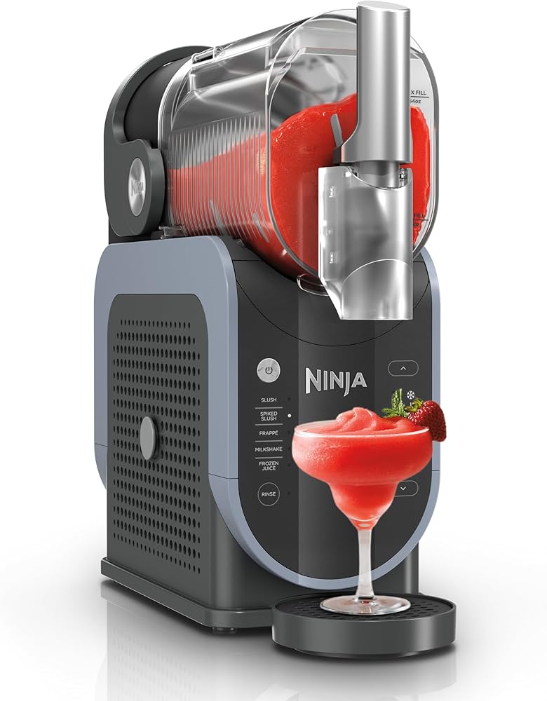 Ninja SLUSHi with RapidChill Technology, 88 oz. Frozen Drink & Slushie Machine, 5 Preset Programs, Margaritas, Frappés, and More, Premium Accents, Black, FS301
