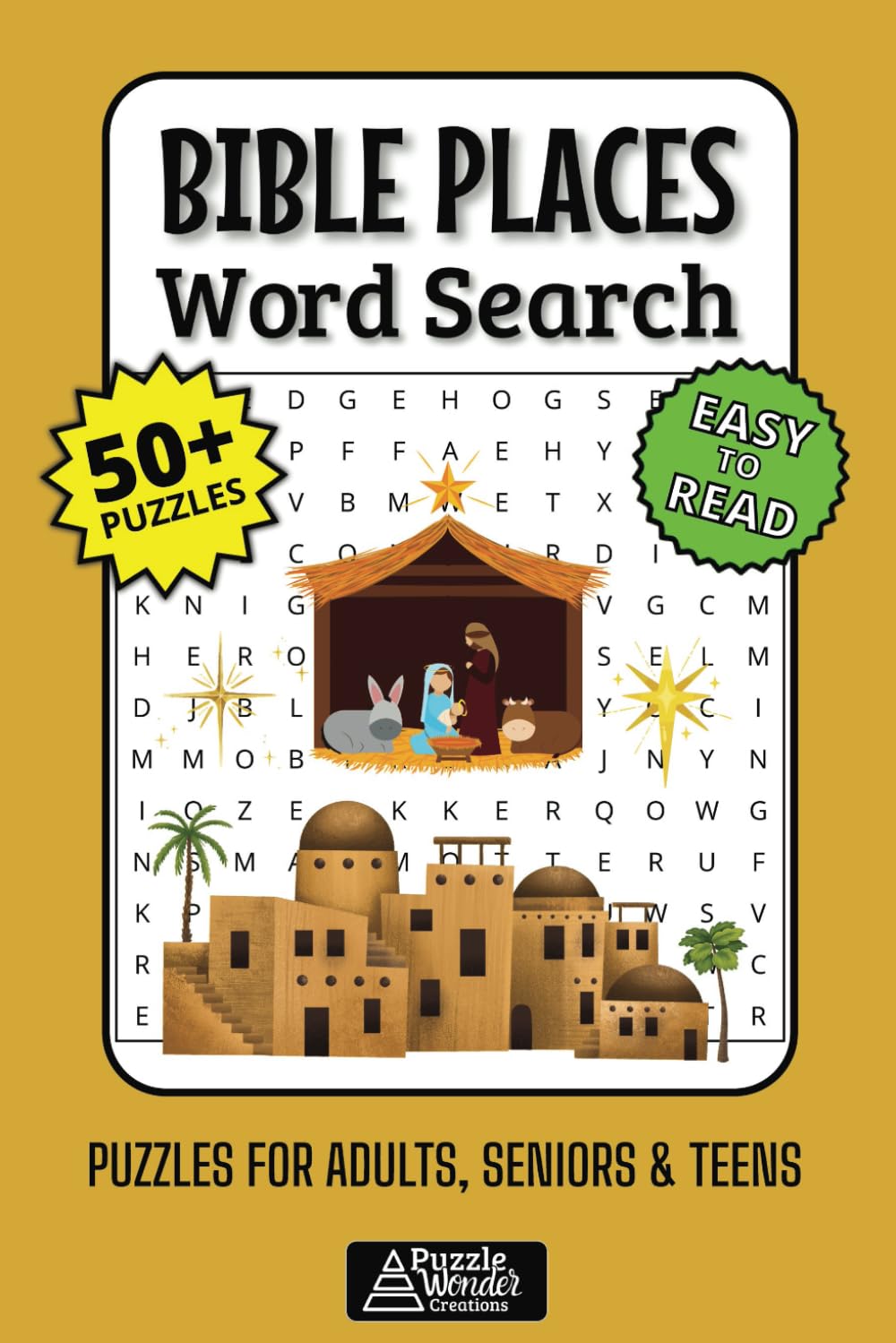 Bible Places, Word Search, Bible Puzzle, Easy Read, Senior Puzzle, Adult Puzzle, Teen Puzzle, Faith Game, Bible Study, Holy Land, Scripture Location, Christian Gift, Large Print, History Puzzle