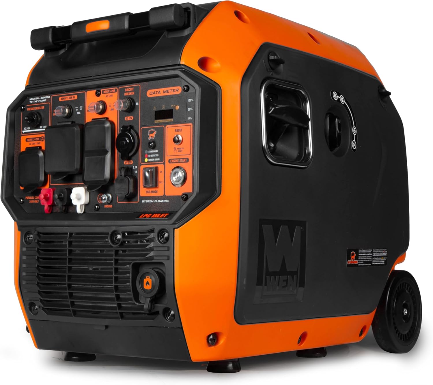 WEN 6800W Quiet Portable Dual Fuel Inverter Generator, Electric