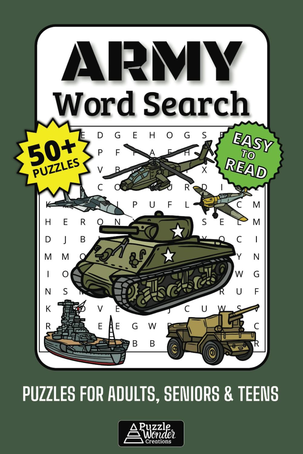 Army Word Search Puzzle Book: Find Military Terms, Ranks & Heroes! (Easy to Read!) ?????
