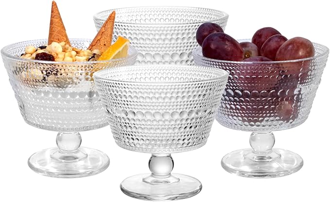 Glass Ice Cream Bowls (Set of 4)