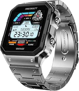 Fire-Boltt Vintage Smartwatch 39.1mm (1.52 inch) TFT Display, Stainless Steel Design, Bluetooth Calling, Multiple Sports Modes, Weather Updates, Smart...
