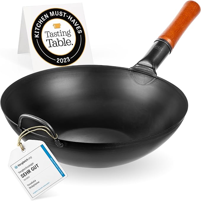 YOSUKATA Carbon Steel Wok Pan