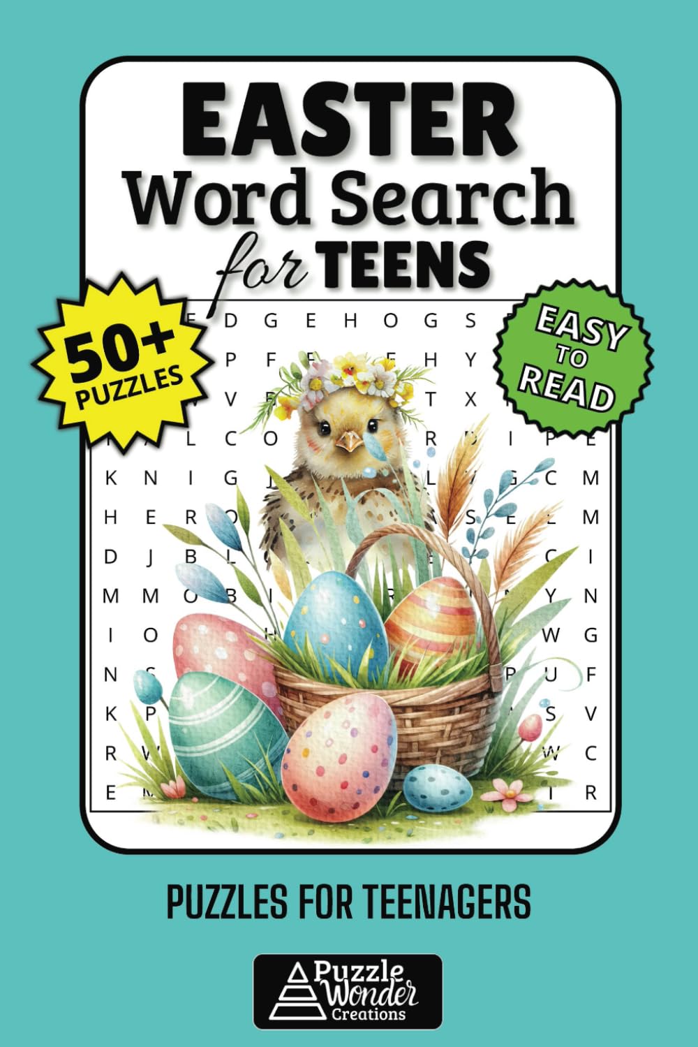 Easter Word Search Book for Teens: 50+ Easy to Read Puzzles Featuring Springtime Fun, Easter Eggs, Bunny Vibes, Candy, Symbols & More for Teenangers