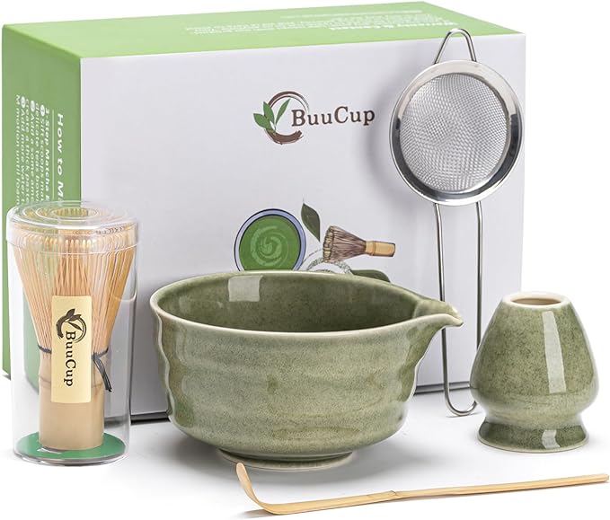 5 Pcs Jade Green Matcha Kit