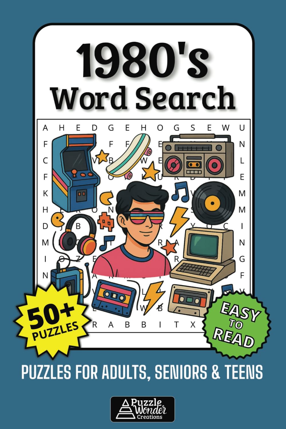 1980s Word Search Puzzle Book: 50+ Easy-to-Read Puzzles Featuring Eighties Nostalgia, 80s Movies, Music, Icons & Pop Culture for Adults, Seniors & Teens