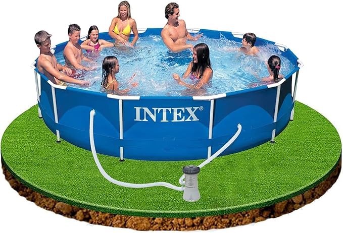 Image of Intex 12ft x 30in Metal Frame Above Ground Pool Set