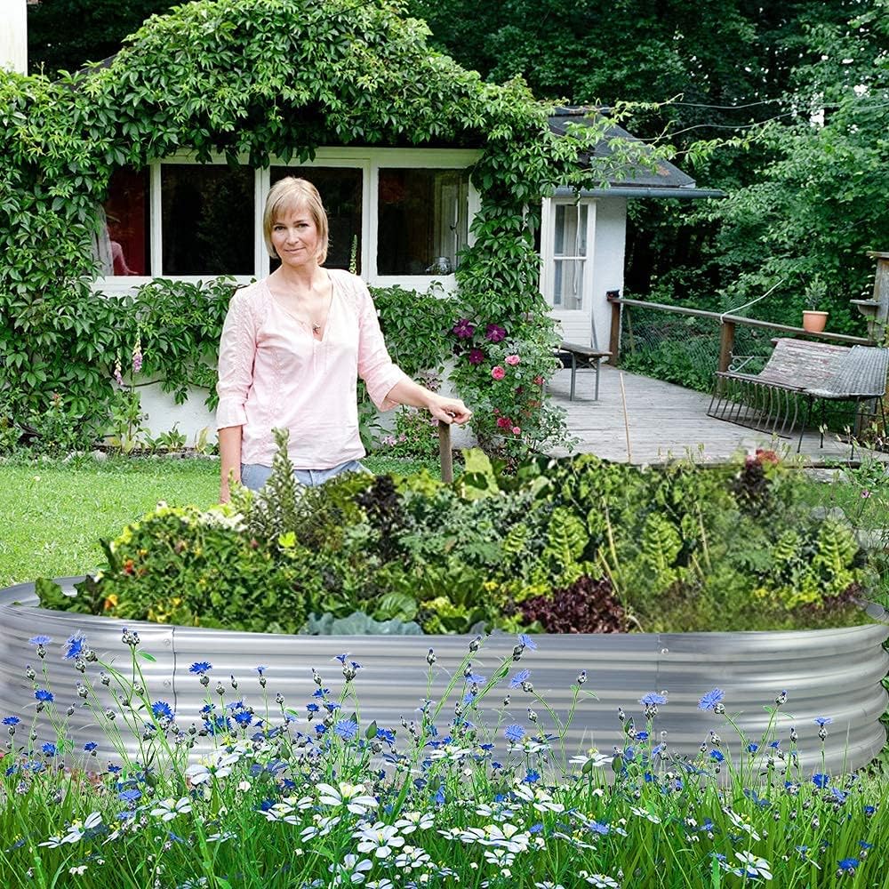 Land Guard 6ft Metal Raised Garden Bed