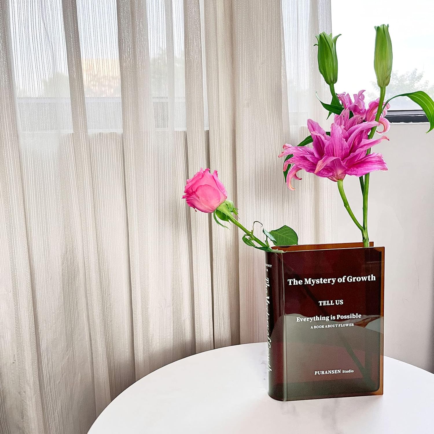 Puransen Brown Bookend Flower Vase