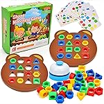 Kidology Geometric Shape and Color Matching Puzzle Board Game with Bell for Kids 3+ Years | Sensory Educational, Fun and Learning Toy for Children | Ideal