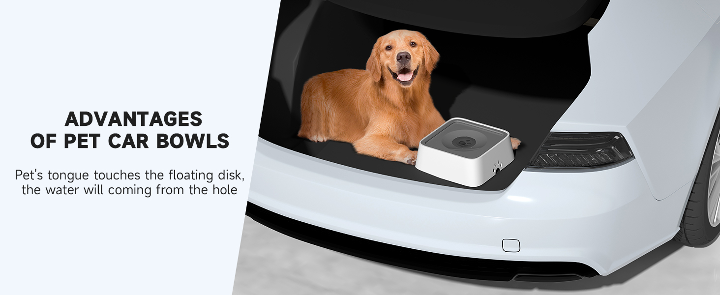 ELS PET Dog Water Bowl with Filter dog water bowls non spill