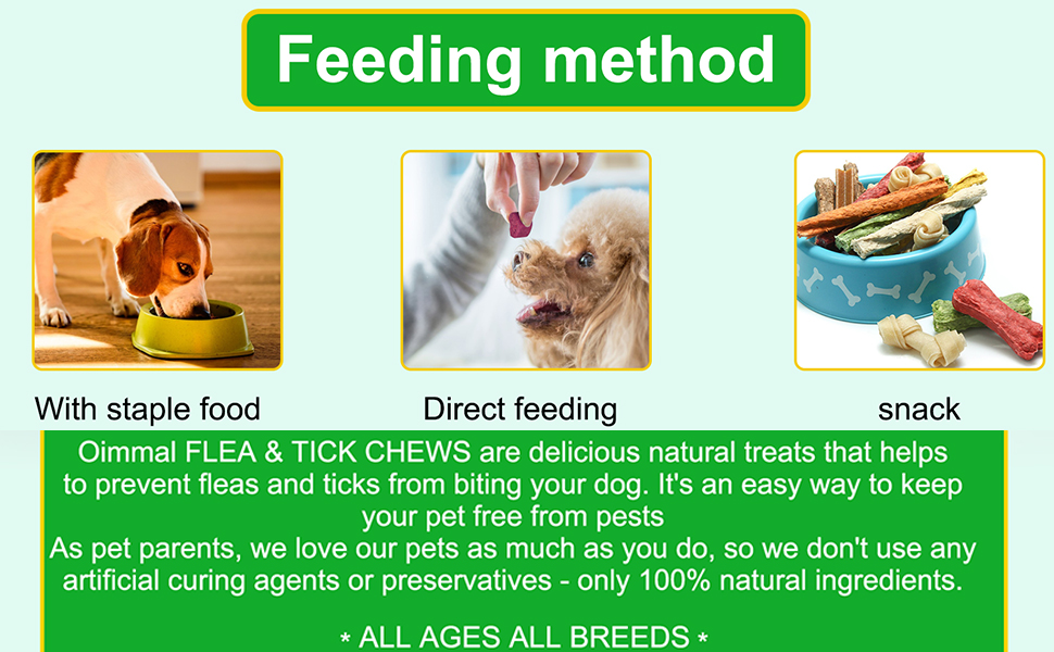 Flea and Tick Prevention for Dogs Chewable Tablets All Natural Flea Tick Chews Flea Pills for Dogs
