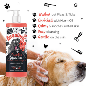 Flea and Tick Dog Shampoo by Bugalugs Wash Out Flea & Ticks Dog Shampoo