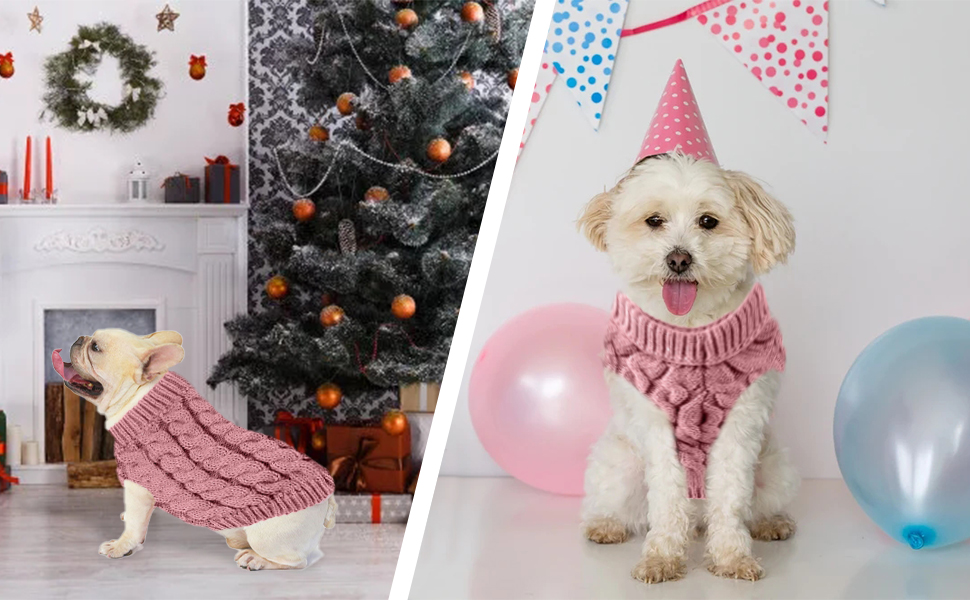 Pet Dog Turtleneck Knitting Sweater Coat Winter Warmer homewear