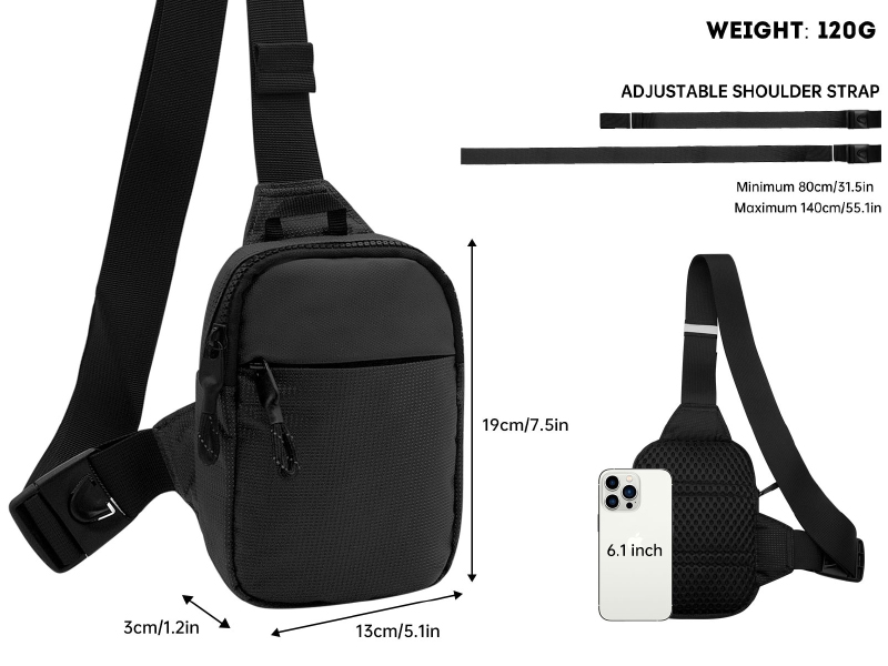 black crossbody bag men