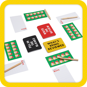 Format Games A Christmas Karen Bluffing Party Game Ages 14+ 3-10 Players 30-45 Mins Playing Time