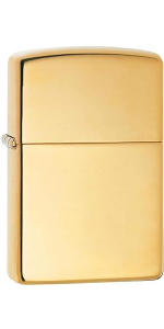 Zippo Lighter, Plain, Regular 254B, Brass Polish, Genuine Imported