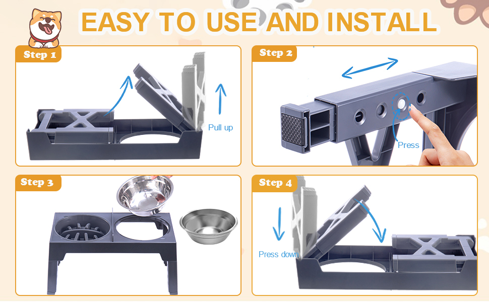 Raised Dog Bowl Stand 
