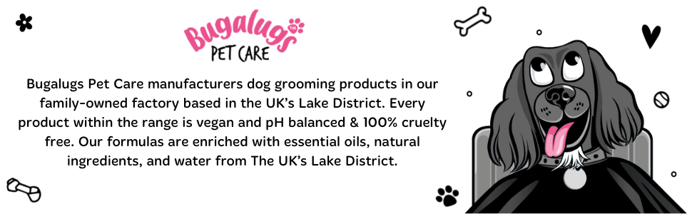 BUGALUGS Oatmeal & Aloe Vera Dog Shampoo dog grooming shampoo products for smelly dogs with fragrance Bugalugs Brand