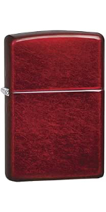 Zippo Lighter, Plain, Regular 21063, Candy Apple Red, Genuine Imported