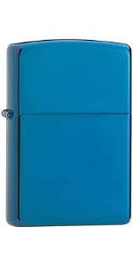 Zippo Oil Lighter, Plain, Sapphire 20446