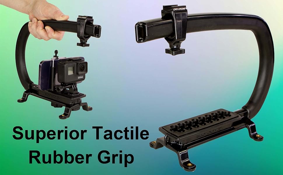 Camera Smartphone Stabilizer, Portable Handle Grip Handheld Video Rig Fits All Camera, Camcorder,