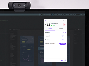 A screenshot of Zone Vibe 100 settings menu
