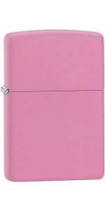 Zippo Oil Lighter, Plain, Matte Color, Pink 238