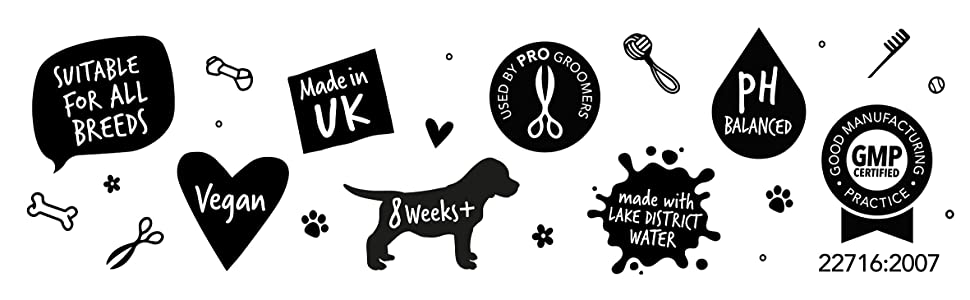 BUGALUGS Oatmeal & Aloe Vera Dog Shampoo dog grooming shampoo products for smelly dogs with fragrance USPS Bugalugs