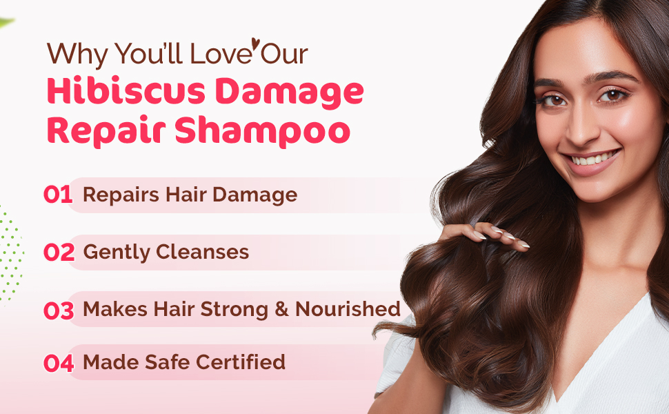 Mamaearth Hibiscus Damage Repair Shampoo With Hibiscus & Curry Leaves