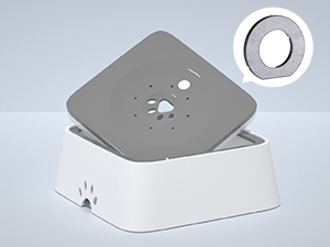 ELS PET Dog Water Bowl with Filter pet dog floating water bowl