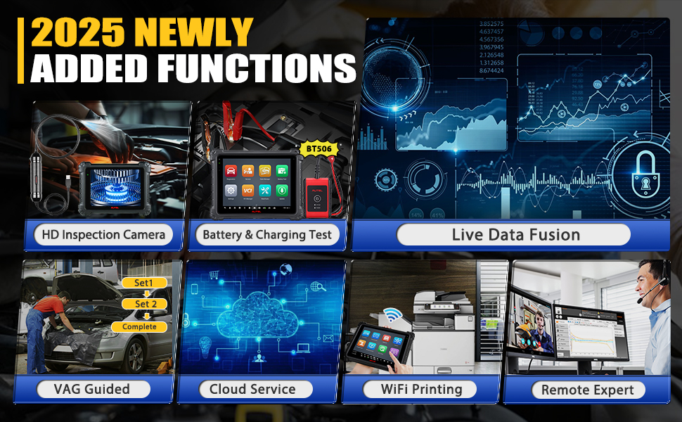 autel battery tester bt506 mv108s endoscope wifi printing