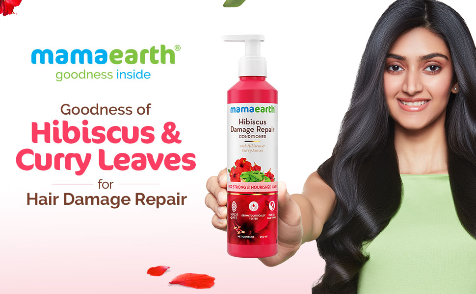 Mamaearth Hibiscus Damage Repair Conditioner With Hibiscus & Curry Leaves