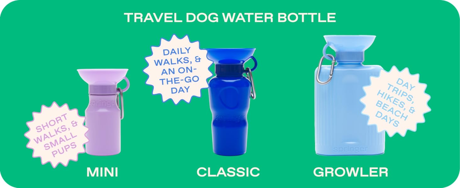 SPRINGER WATER BOTTLE FOR DOGS PETS