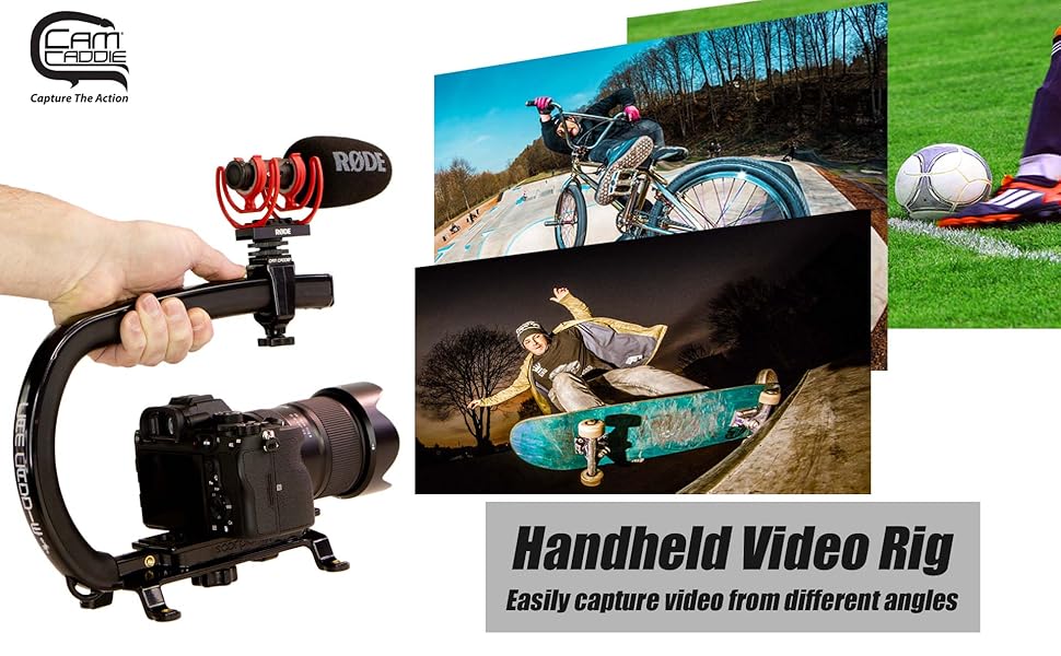 Camera Video Rig Cage, Filmmaking Movie Making Kit Top Handle Adjustable Cold Shoe mount camcorder
