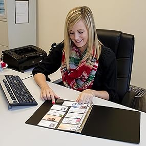 3-Ring Binder Poly Business Card Holder Pages